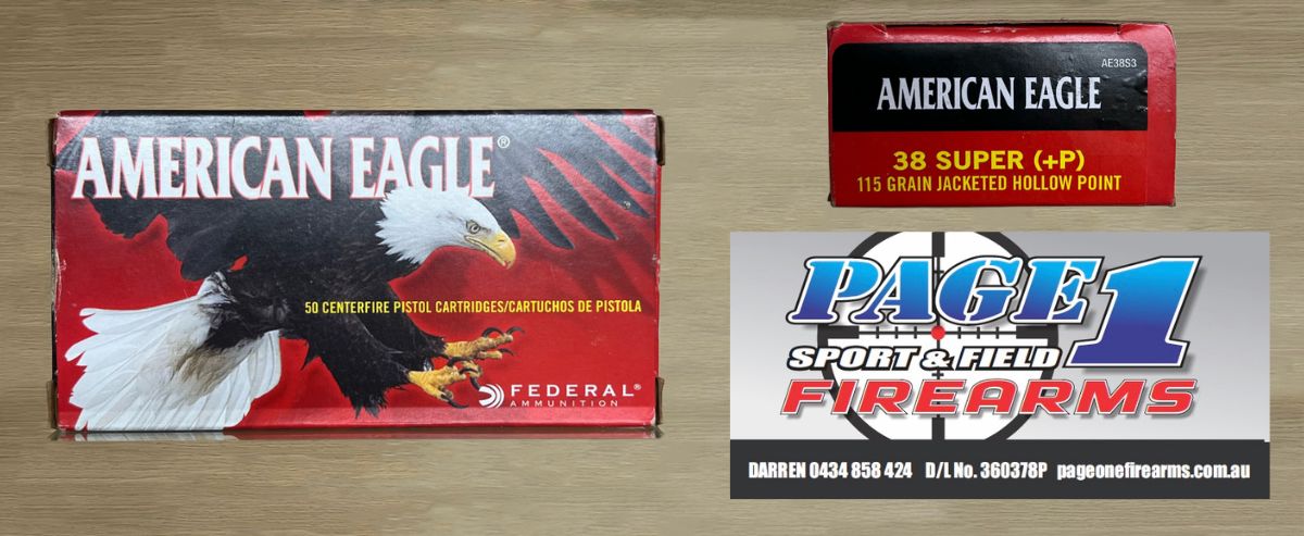 AMERICAN EAGLE 38 SUPER (+P) 115gr JHP 50 pack