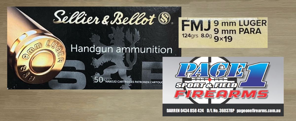 SELLIER & BELLOT 9mm FMJ 124gr 50 pack