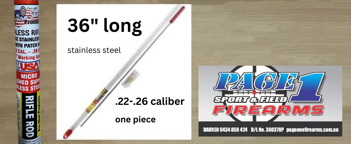 HUNT-PRO STAINLESS STEEL CLEANING ROD .22-.26Cal